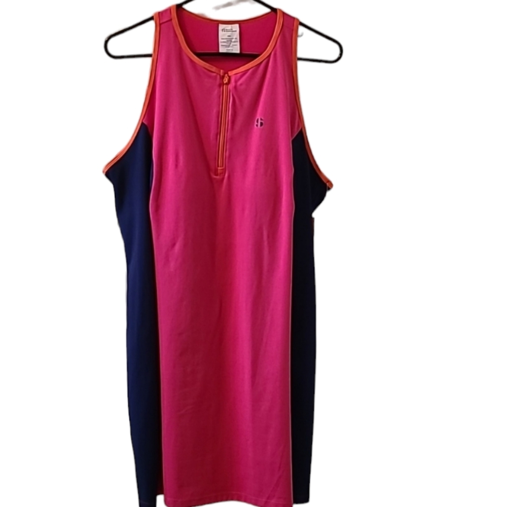 SPORTS ILLUSTRATED BRAND  WOMEN'S PLUS PINK, BLUE AND ORANGE DRESS SIZE XXL